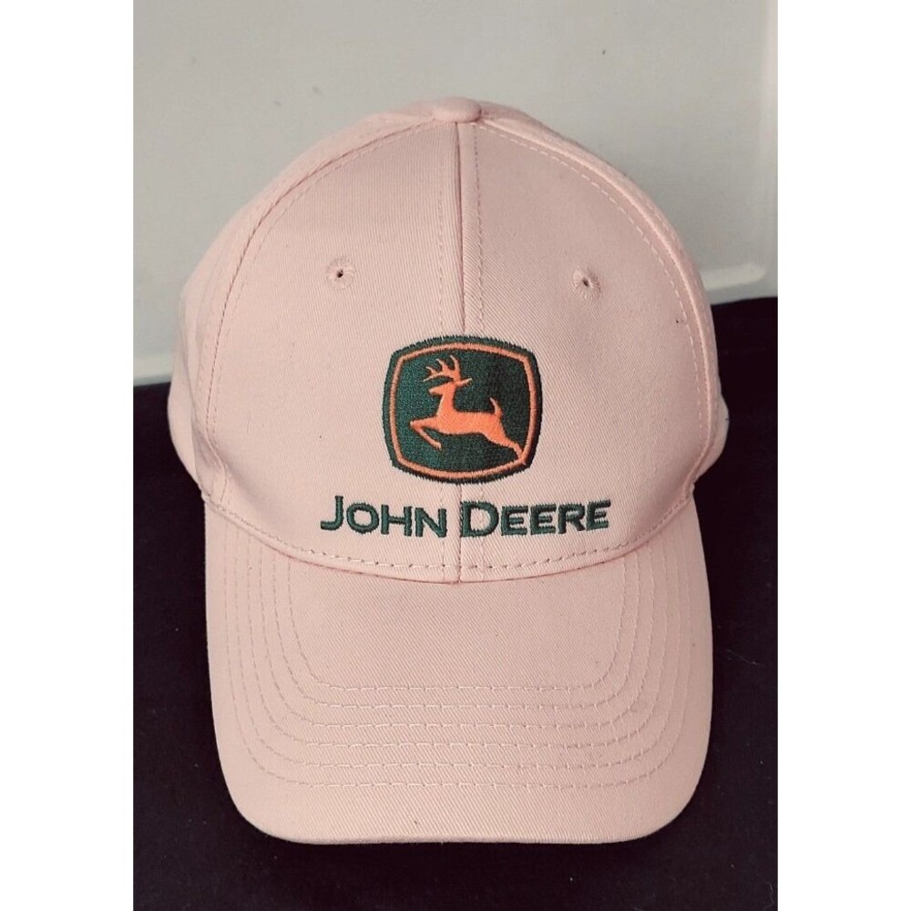 John Deere Pink Ladies Baseball Hat Embroidered Adjustable Pink Hat Cap